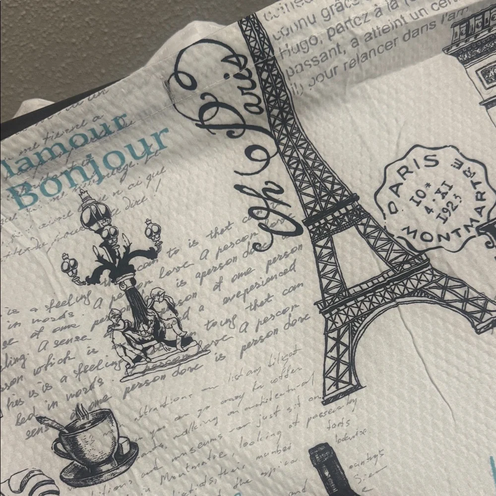 Paris Themed Shower Curtain